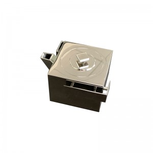 Zotye stainless steel metal silver electroplated simple design 8.5cm stainless steel teapot