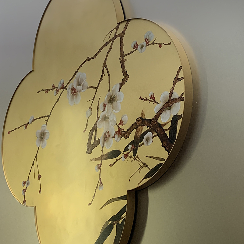 Zotye stainless steel gold electroplated Chinese-style patterned stainless steel decorative items